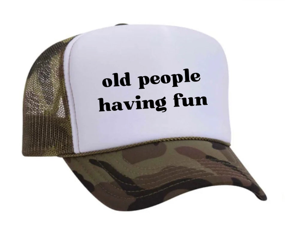 Old people having fun Trucker Hat