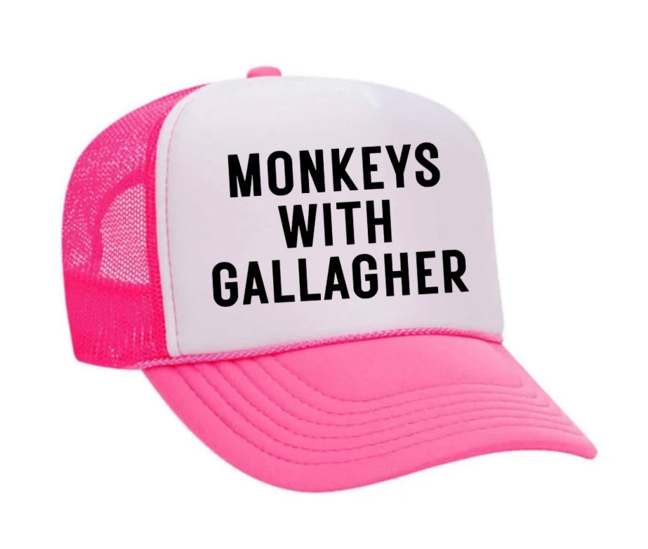 Monkeys With Gallagher Trucker Hat