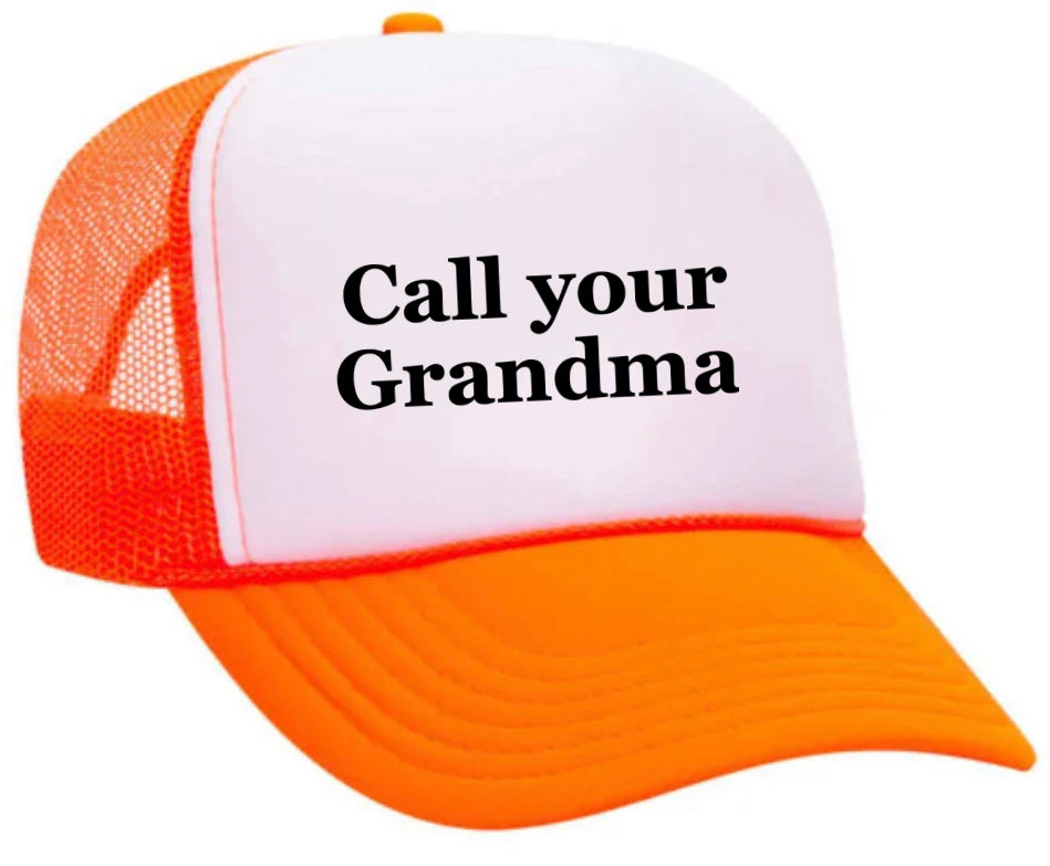 i wear Orange for My Granddaughter and Grandma Awareness Trucker hat Funny  hat Fishing hat for Men Gifts for