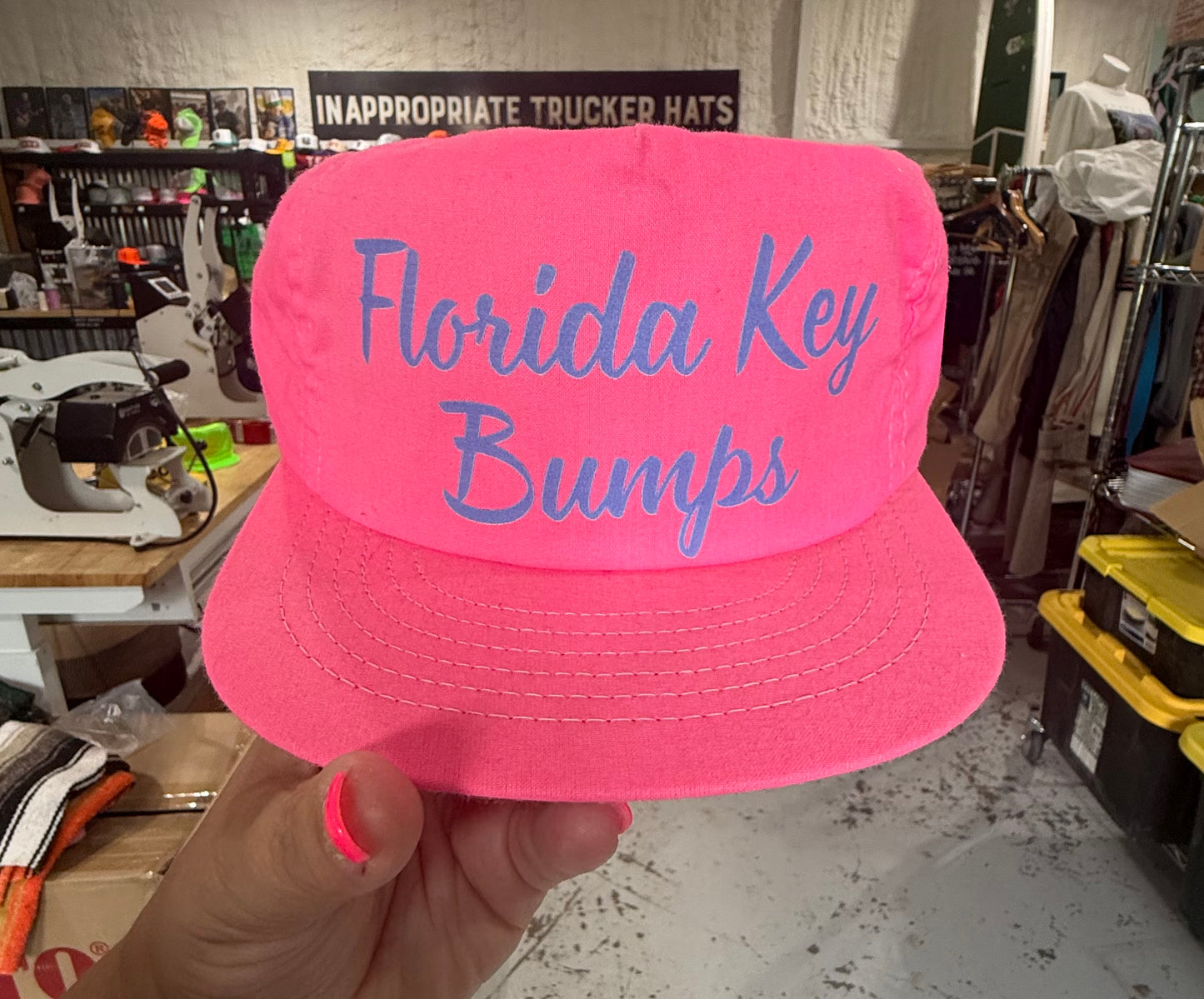 Florida Key Bumps (vintage pink/purple print)