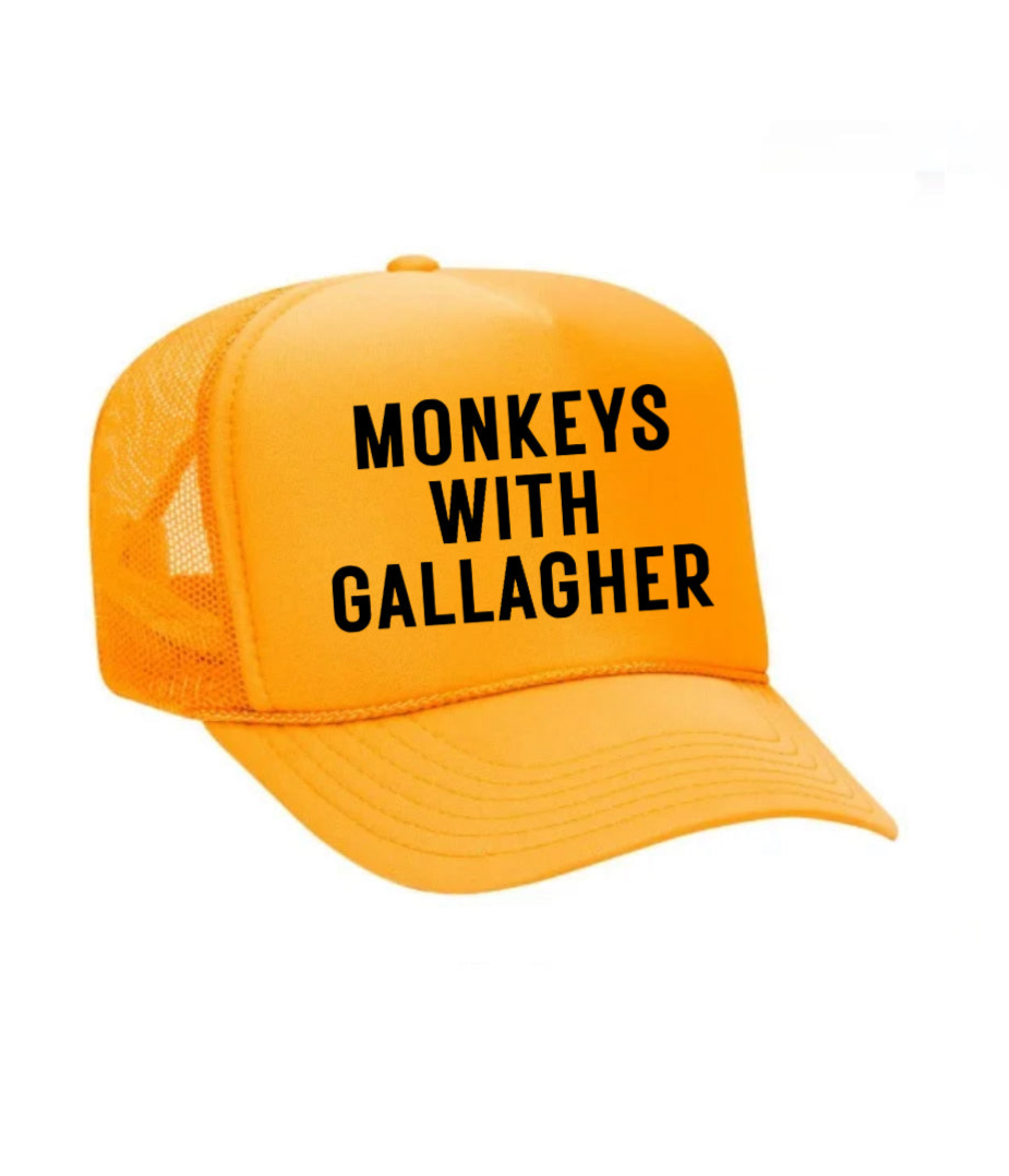 Monkeys With Gallagher Trucker Hat