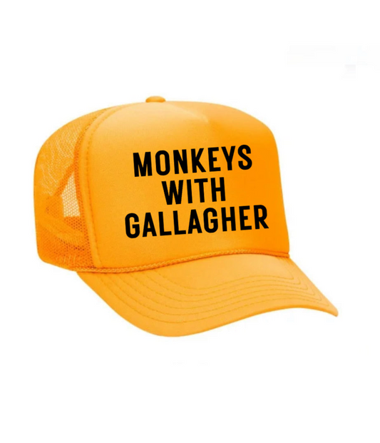 Monkeys With Gallagher Trucker Hat