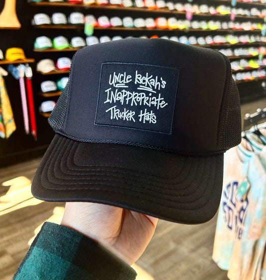 Uncle Bekah’s Inappropriate Trucker Hat Patch- Black