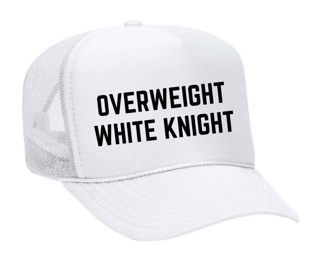 Overweight White Knight Inappropriate Trucker Hat