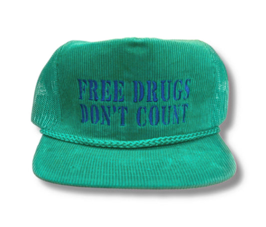 Free Drugs Don’t Count Corduroy Hat (Green)