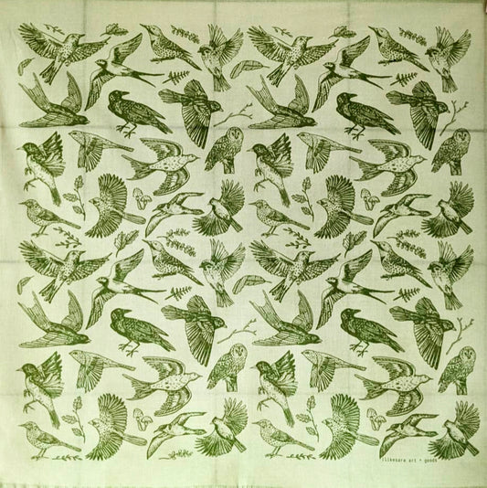 Birds Bandana-green