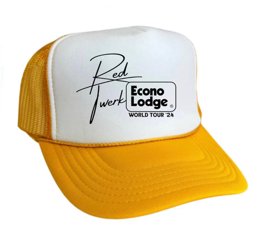 Red Twerk Econo Lodge Trucker Hat
