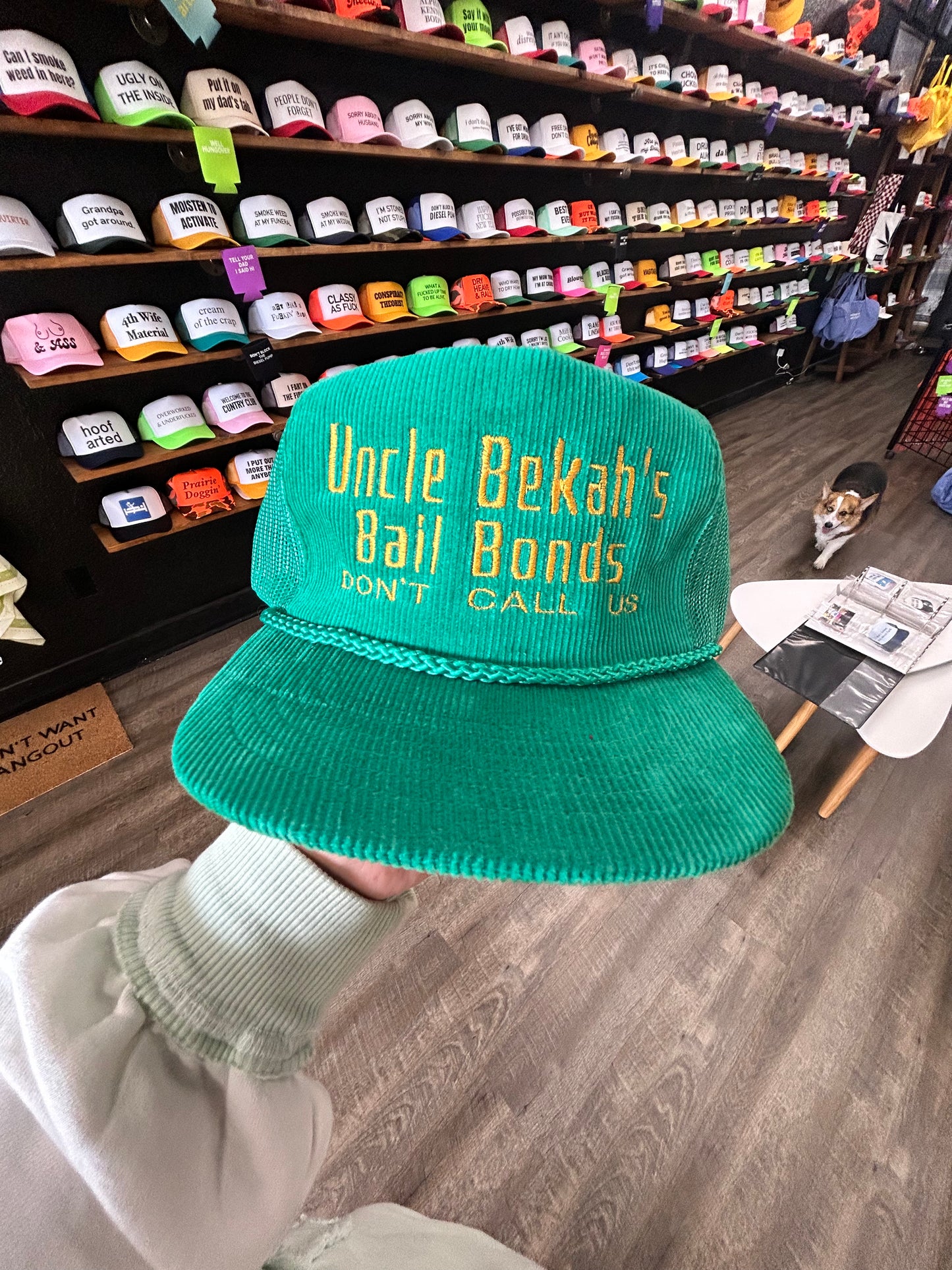 Uncle Bekah’s Bail Bonds (green cord/yellow)