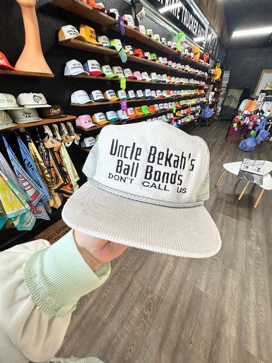 Uncle Bekah’s Bail Bonds (light grey cord/black)