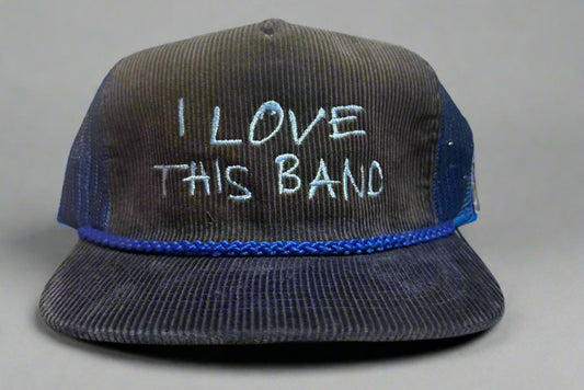 I Love This Band Embroidered Vintage Corduroy Hat