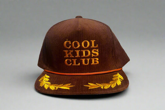 Cool Kids Club Corduroy Embroidered Hat