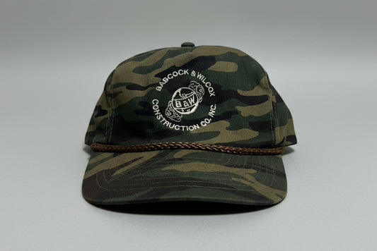 Vintage B&W Construction Camo Hat