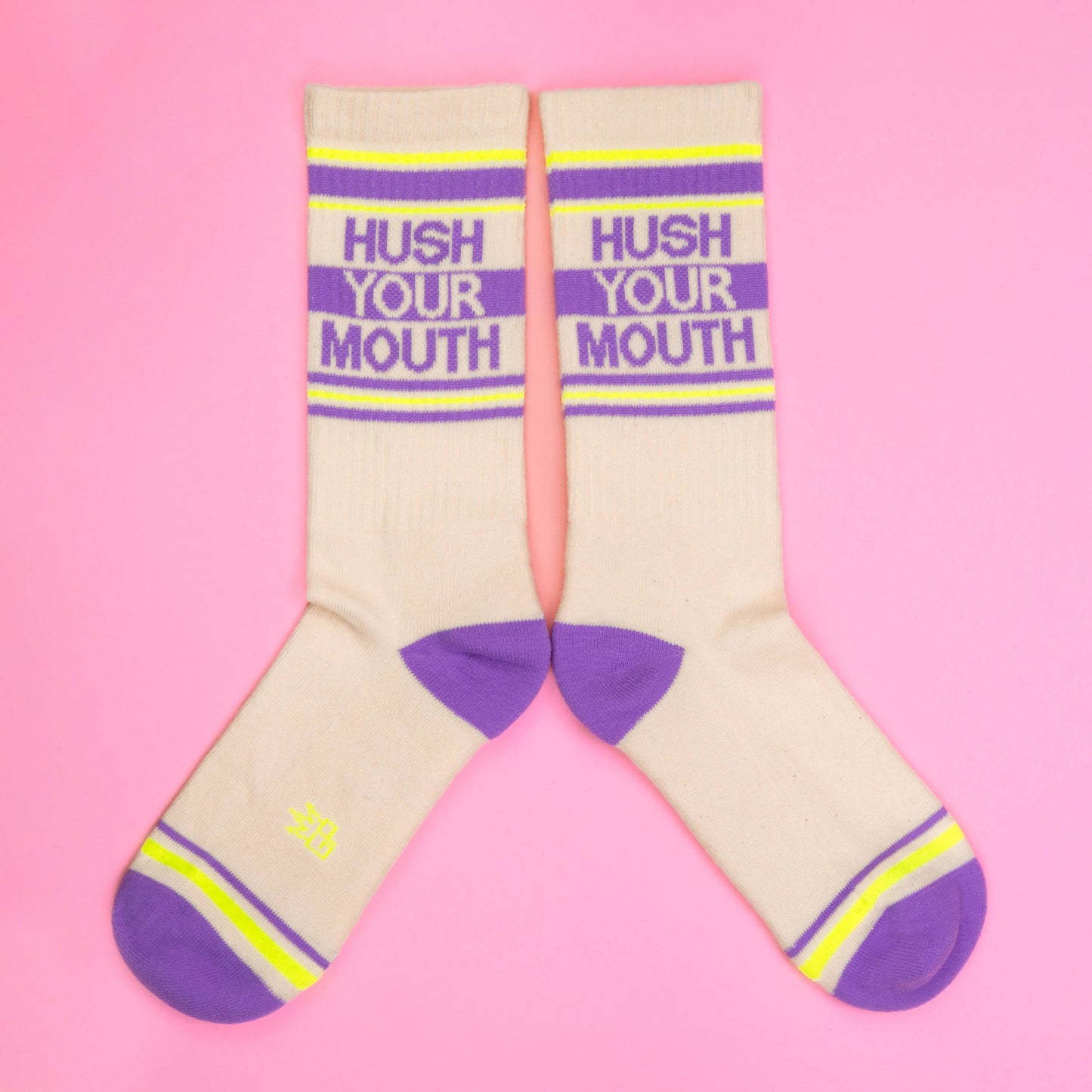 Hush Your Mouth Gym Crew Socks