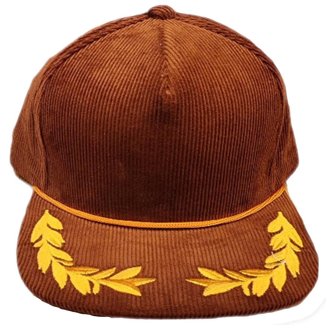 Brown Captain Corduroy Snapback Hat