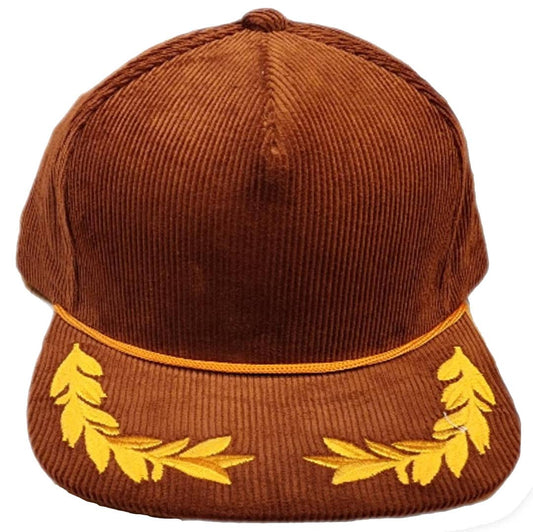 Brown Captain Corduroy Snapback Hat