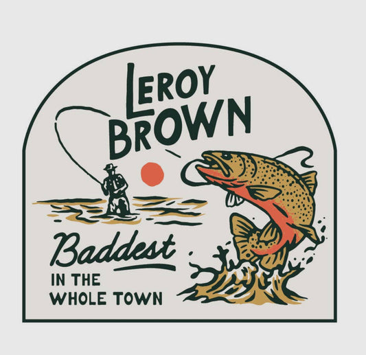 Leroy Brown Trout Sticker