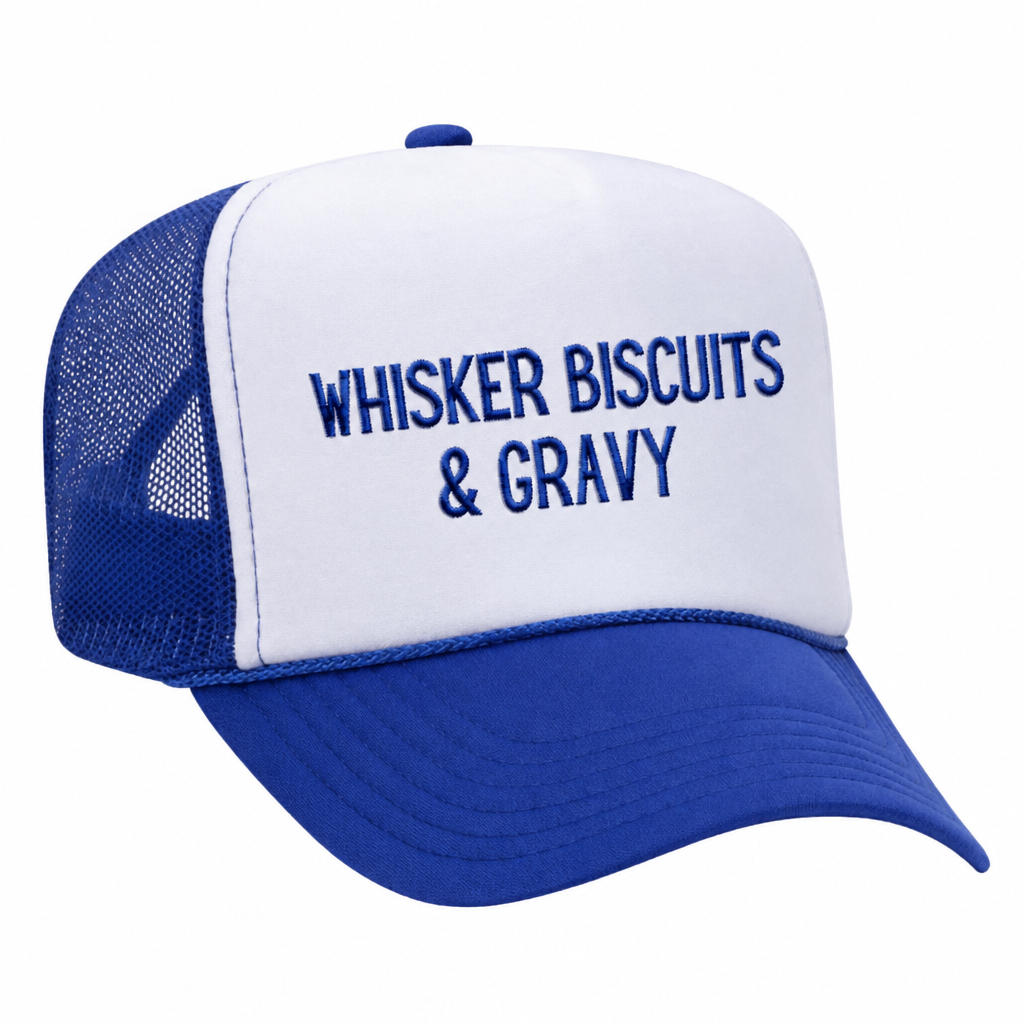 Whisker Biscuits & Gravy trucker hat, Pink variant