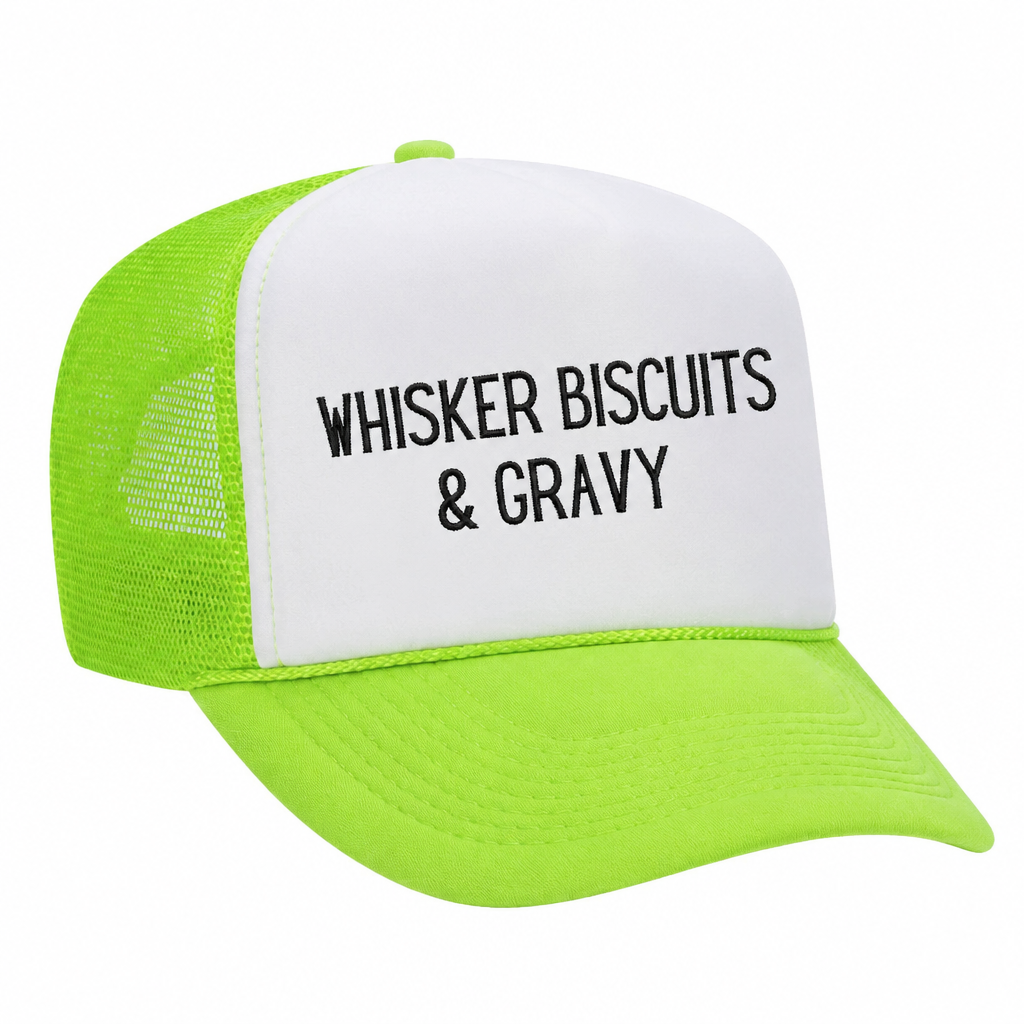 Whisker Biscuits & Gravy trucker hat, Orange/White variant