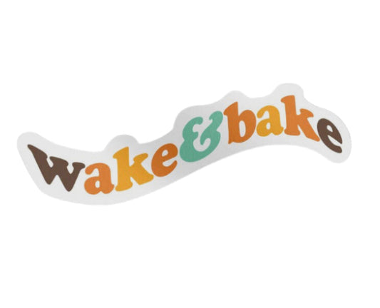 Wake & Bake Curved Sticker