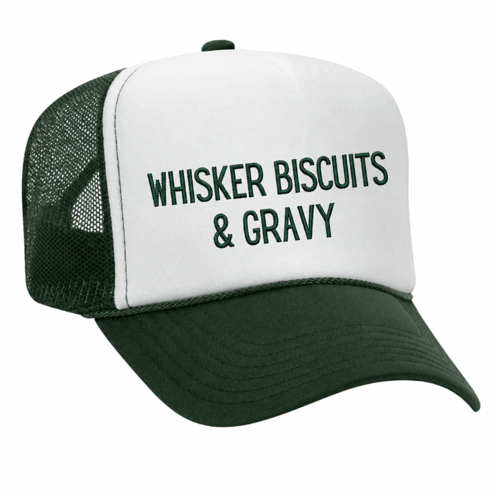 Whisker Biscuits & Gravy trucker hat, Cream/Khaki variant