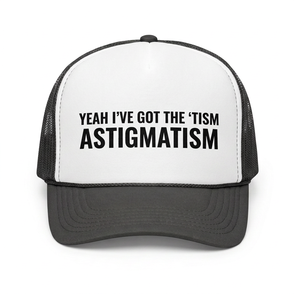 Recentered black and white hat