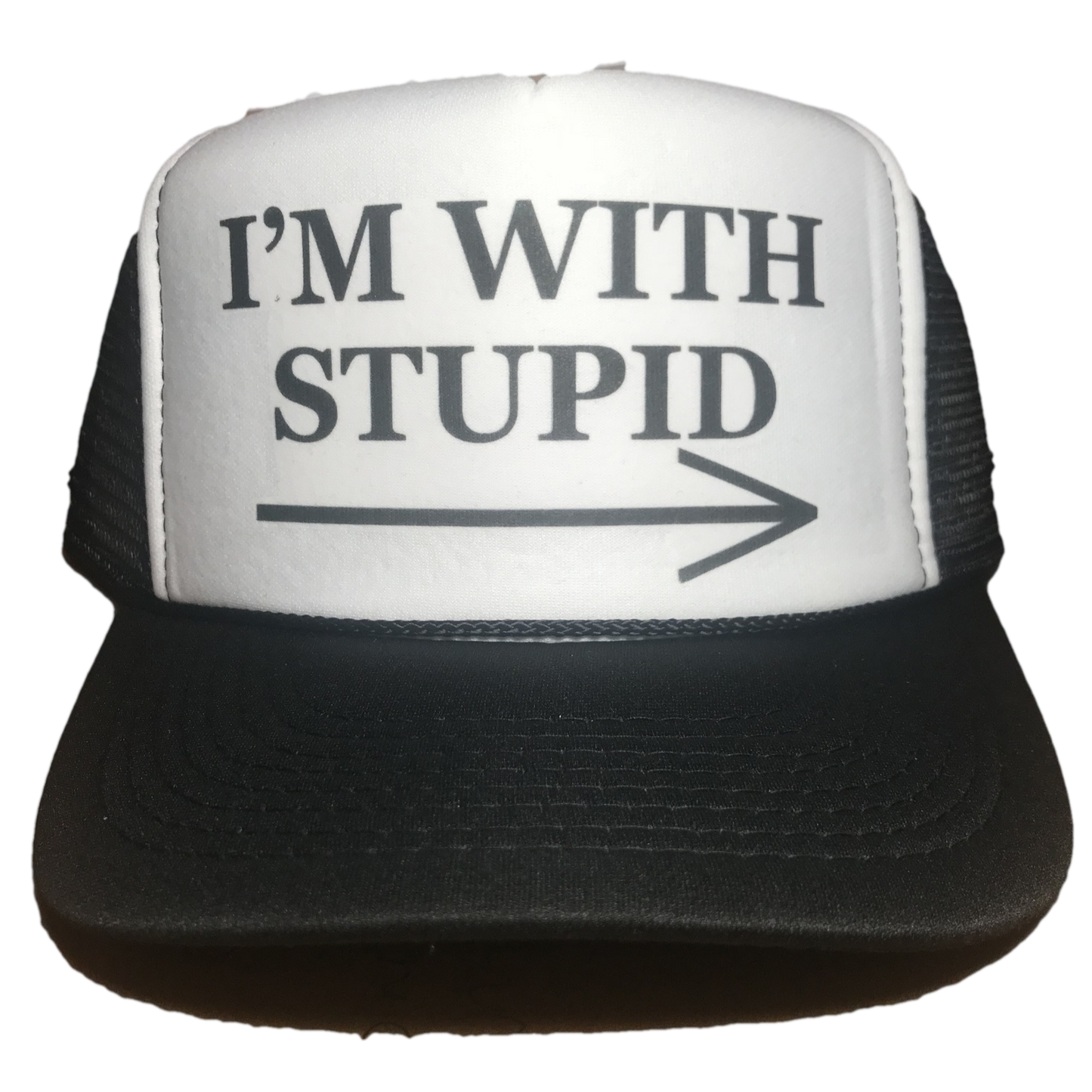 I'm With Stupid Trucker Hat