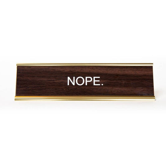 Nope Nameplate