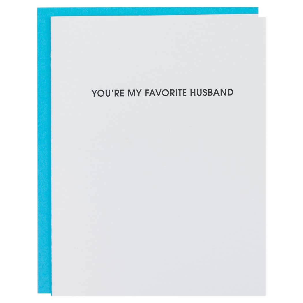You're My Favorite Husband Letterpress Card