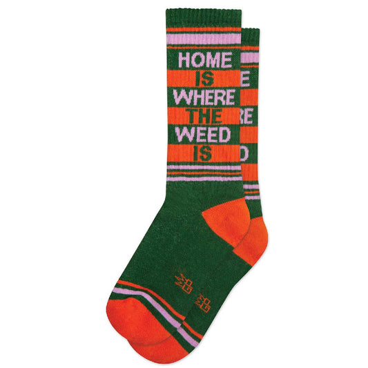 Home Is Where The Weed Is Gym Crew Socks