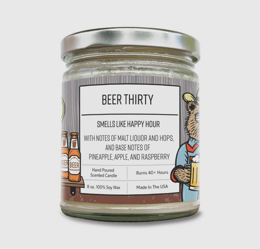 Beer Thirty Candle