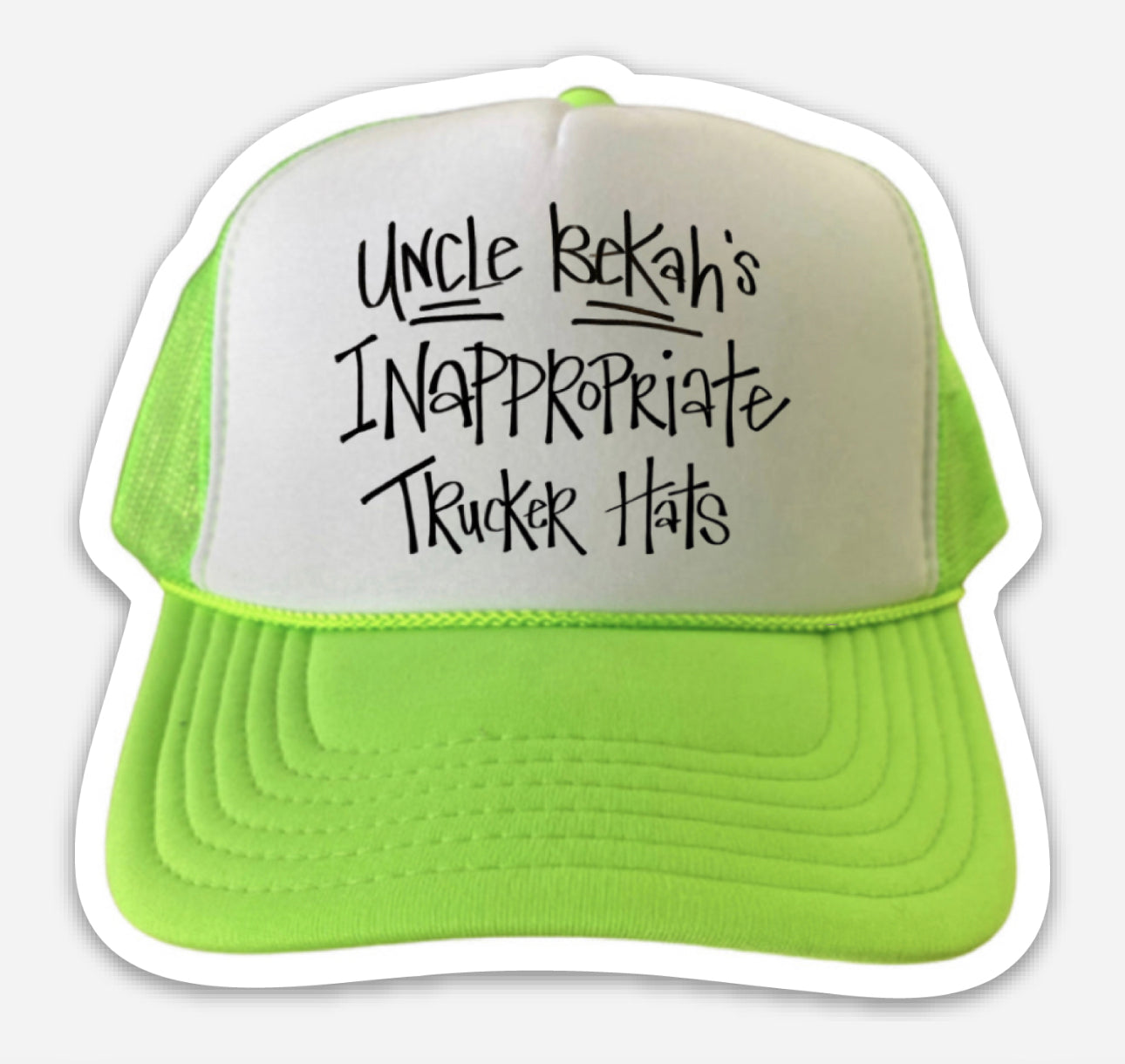 Logo Trucker Hat Sticker