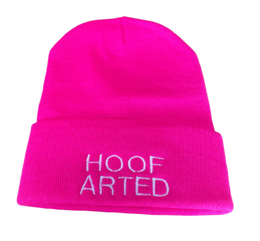 Hoof Arted Beanie Neon Pink