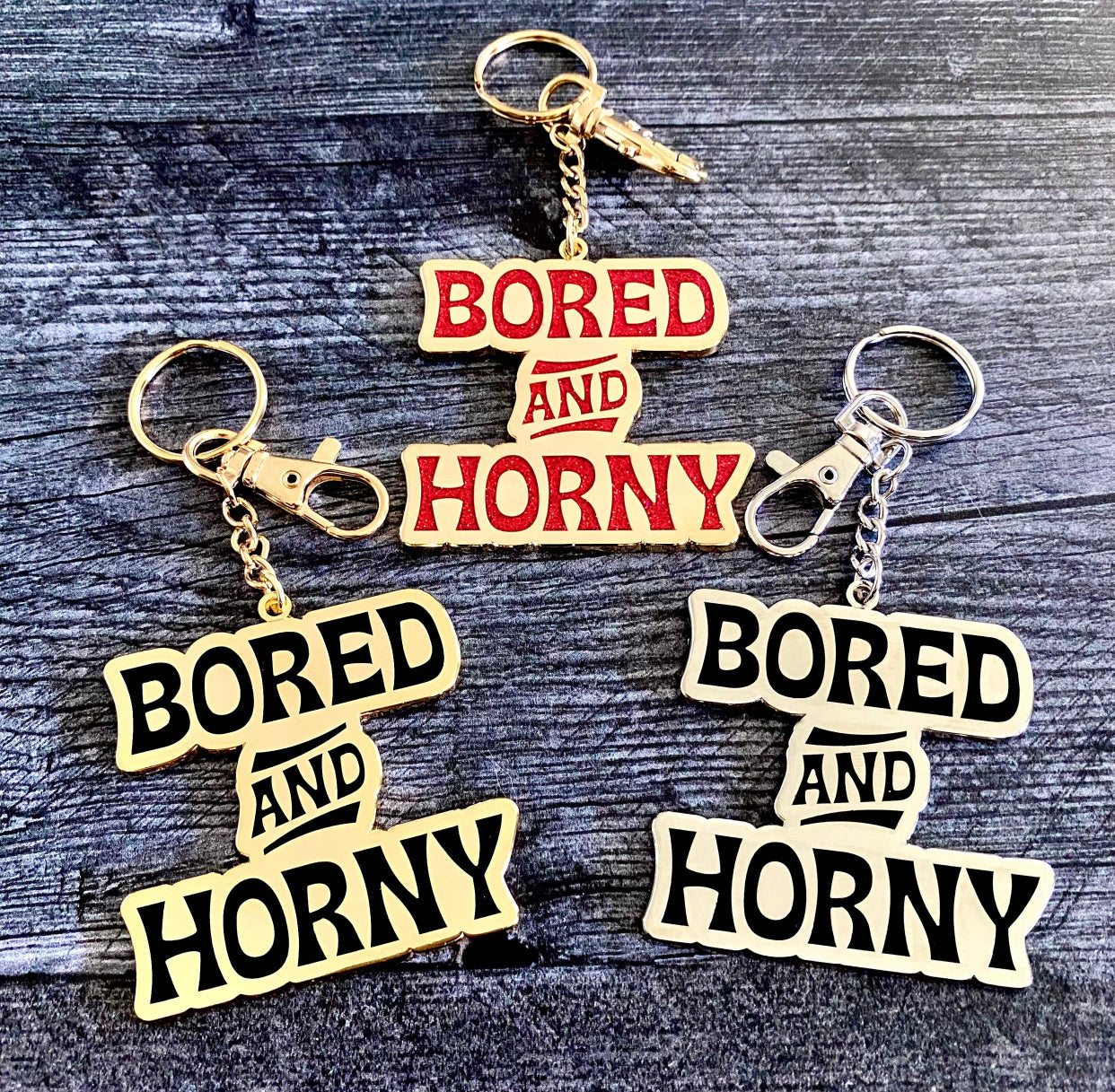 Bored & Horny Keychain