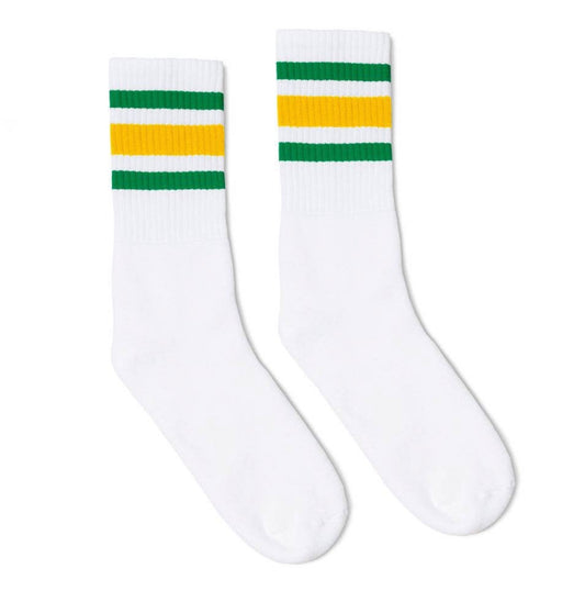 Green & Gold Striped Socks