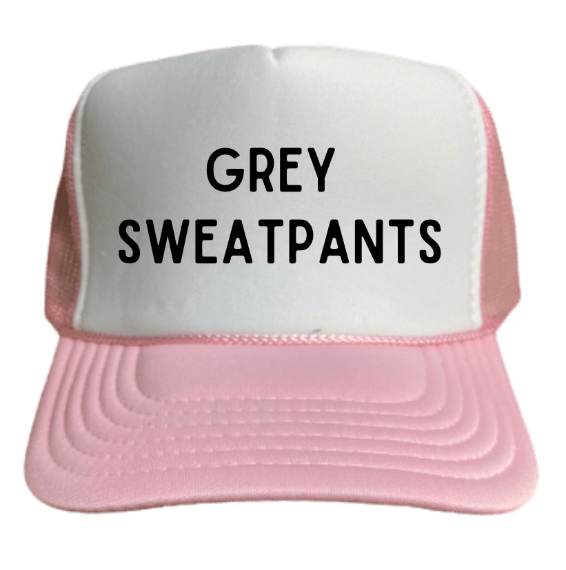 Grey Sweatpants Trucker Hat