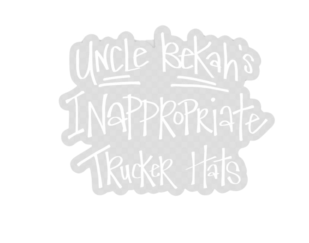 Inappropriate Trucker Hats Logo Sticker