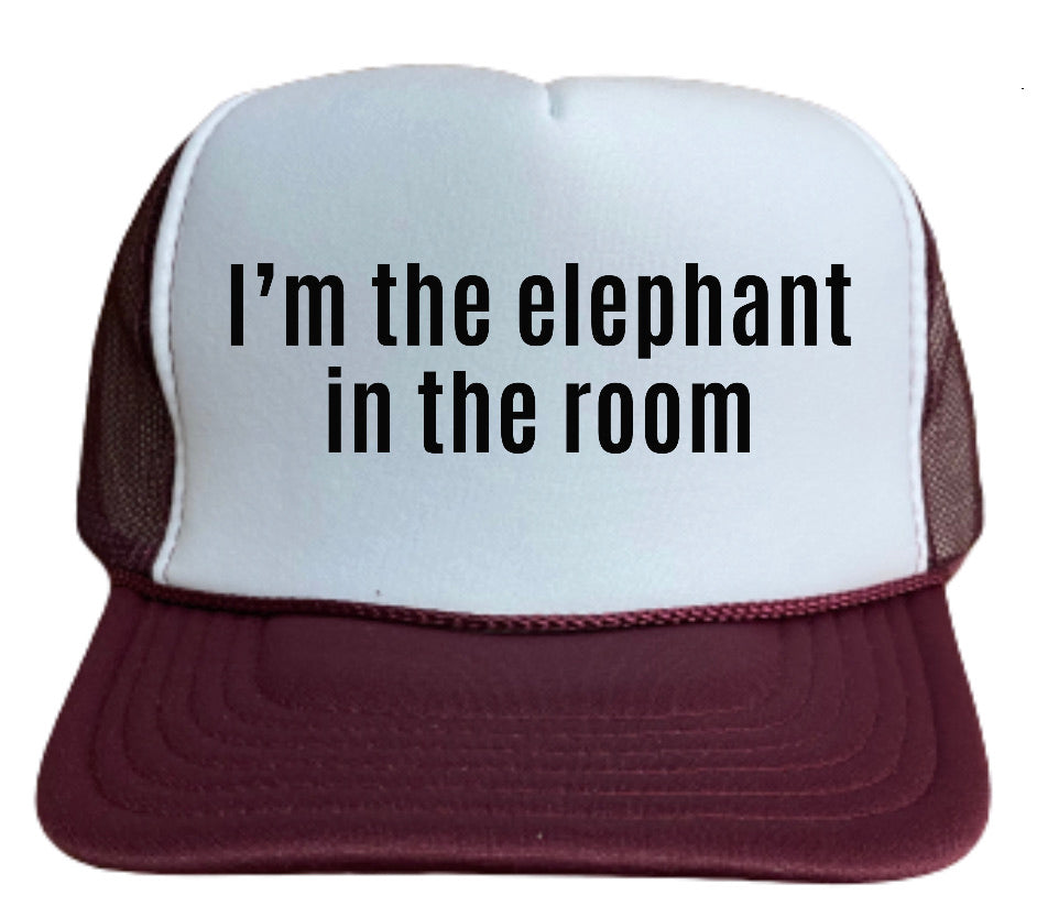 Elephant In The Room Inappropriate Trucker Hat
